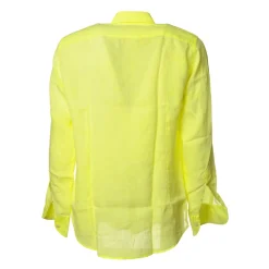MC2 Saint Barth - Linen Shirt - Fluo Yellow - Luxury Exclusive Collection - Avvenice