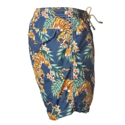 MC2 Saint Barth - Swimsuit Lighting Microfantasy Tigers - Blue Pattern - Luxury Exclusive Collection - Avvenice
