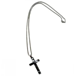 Mikol Marmi - Black Marquina Gemstone Marble Necklace - Cross Necklace - Real Marble - Mikol Marmi Collection - Avvenice