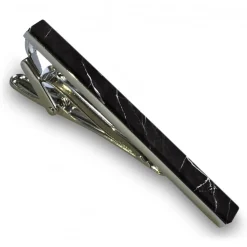 Mikol Marmi - Black Marquina Gemstone Marble Tie Bar - Real Marble - Mikol Marmi Collection - Avvenice