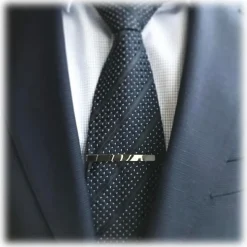 Mikol Marmi - Black Marquina Gemstone Marble Tie Bar - Real Marble - Mikol Marmi Collection - Avvenice