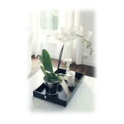 Mikol Marmi - Black Wooden Trays - Large - Real Marble - Living - Mikol Marmi Collection - Avvenice