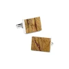 Mikol Marmi - Desert Sand Rectangular Marble Cuff Links - Real Marble - Mikol Marmi Collection - Avvenice