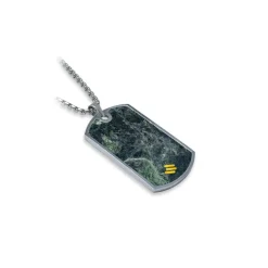 Mikol Marmi - Emerald Green Gemstone Marble Dog Tag - Real Marble - Mikol Marmi Collection - Avvenice