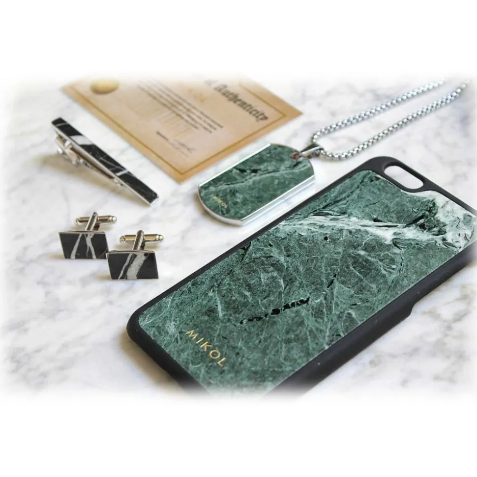 Mikol Marmi - Emerald Green Marble iPhone Case - iPhone 8 Plus / 7 Plus - Real Marble Cover - Apple - Mikol Marmi Collection - Avvenice