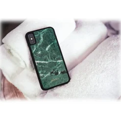 Mikol Marmi - Emerald Green Marble iPhone Case - iPhone XR - Real Marble - iPhone Cover - Apple - Mikol Marmi Collection - Avvenice