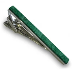 Mikol Marmi - Emerald Green Gemstone Marble Tie Bar - Real Marble - Mikol Marmi Collection - Avvenice
