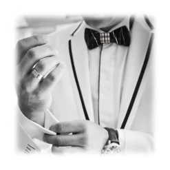 Mikol Marmi - Galaxy Gold Gemstone Marble Bow Tie - Papillon - Real Marble - Mikol Marmi Collection - Avvenice