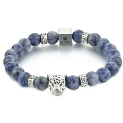 Mikol Marmi - Laguna Blue Gemstone Marble Beaded Bracialet - Real Marble - Mikol Marmi Collection - Avvenice