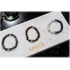 Mikol Marmi - Laguna Blue Gemstone Marble Beaded Bracialet - Real Marble - Mikol Marmi Collection - Avvenice