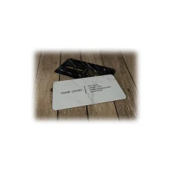 Mikol Marmi - Light Emperador Marble Business Cards - Real Marble - Desk Supplies - Mikol Marmi Collection - Avvenice