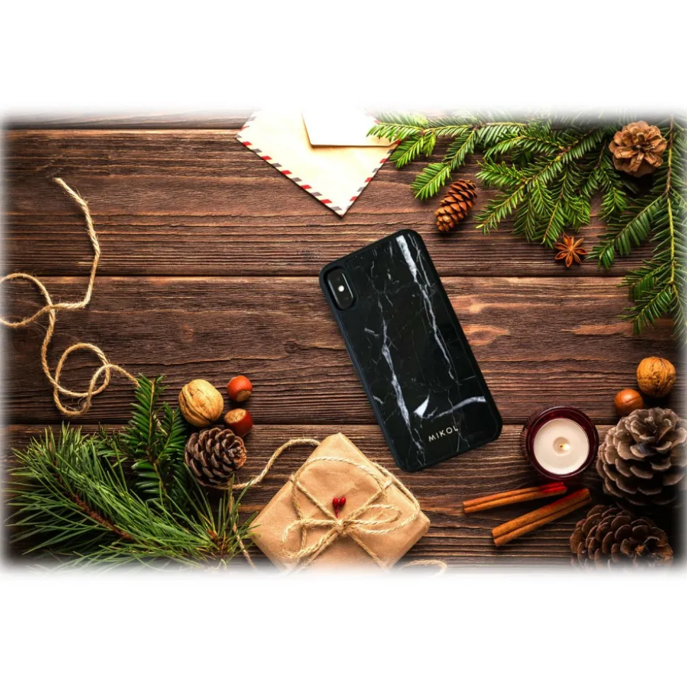 Mikol Marmi - Marquina Black Marble iPhone Case - iPhone 8 / 7 - Real Marble iPhone Cover - Apple - Mikol Marmi Collection - Avvenice