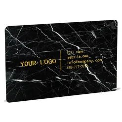 Mikol Marmi - Marquina Black Marble Business Cards - Real Marble - Desk Supplies - Mikol Marmi Collection - Avvenice