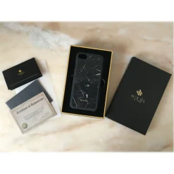 Mikol Marmi - Marquina Black Marble iPhone Case - iPhone XS Max - Real Marble - iPhone Cover - Apple - Mikol Marmi Collection - Avvenice
