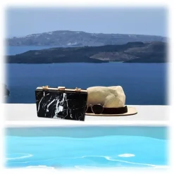 Mikol Marmi - Mish Nero Marquina Marble Clutch - Real Marble Clutch - Mikol Marmi Collection - Women's Bag - Avvenice