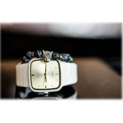 Mikol Marmi - Ocean Blue Gemstone Marble Beaded Bracialet - Real Marble - Mikol Marmi Collection - Avvenice