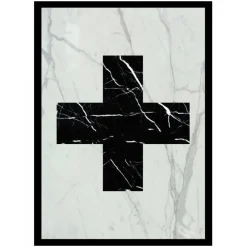 Mikol Marmi - Real Marble Cross Art Piece - Large - Real Marble - Mikol Marmi Collection - Avvenice