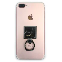 Mikol Marmi - Ring Grip Mount Universal - Carrara White Marble - Real Marble - iPhone - Apple - Samsung - Exclusive Collection - Avvenice