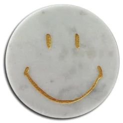 Mikol Marmi - White Carrara Marble Smile Sticker - Real Marble - Desk Supplies - Mikol Marmi Collection - Avvenice