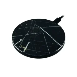 Mikol Marmi - Wireless Charging Pad in Black Marble Marquina with USB Cable - Desktop Charger - iPhone - Apple - Samsung - Avvenice
