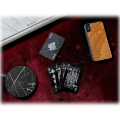 Mikol Marmi - Wireless Charging Pad in Black Marble Marquina with USB Cable - Desktop Charger - iPhone - Apple - Samsung - Avvenice