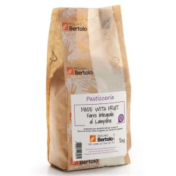 Molino Bertolo - Wholemeal Raspberry Flour - Made With Fruit - Wholemeal Flour with Raspberry Flakes - 1 Kg - Avvenice
