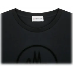 Moncler - Black Logo Print T-Shirt - Moncler Exclusive Luxury Collection - Avvenice