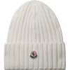 Moncler - Cream White Beanie - Moncler Exclusive Luxury Collection - Avvenice