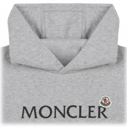 Moncler - Light Grey Logo Hoodie - Moncler Exclusive Luxury Collection - Avvenice
