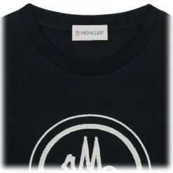 Moncler - Long-Sleeved Blue Cotton T-Shirt - Moncler Exclusive Luxury Collection - Avvenice