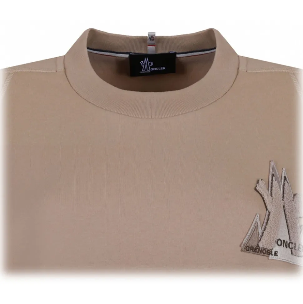 Moncler Grenoble - Light Brown Sweatshirt - Moncler Grenoble Exclusive Luxury Collection - Avvenice