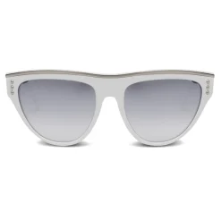 Moschino - Sunglasses with Lettering Logo - White - Moschino Eyewear - Avvenice