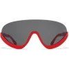 Mykita - Blaze - Mykita & Bernhard Willhelm - Red Dark Grey - Mylon Collection - Sunglasses - Mykita Eyewear - Avvenice