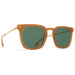 Mykita - Borga - Lite - Dark Brown Gold Green - Acetate Collection - Sunglasses - Mykita Eyewear - Avvenice