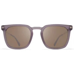 Mykita - Borga - Lite - Smoke Matte Silver Brown - Acetate Collection - Sunglasses - Mykita Eyewear - Avvenice