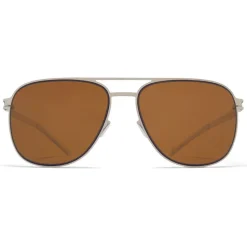 Mykita - Caleb - NO1 - Silver Amber Brown - Metal Collection - Sunglasses - Mykita Eyewear - Avvenice