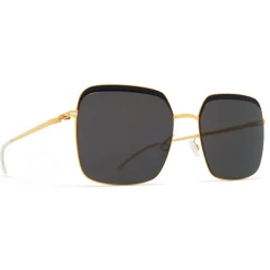 Mykita - Dalia - Decades - Gold Black Dark Grey - Metal Collection - Sunglasses - Mykita Eyewear - Avvenice