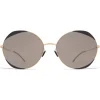 Mykita - Elisa - Decades - Gold Black Grey - Metal Collection - Sunglasses - Mykita Eyewear - Avvenice