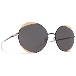 Mykita - Elisa - Decades - Gold Black Dark Grey - Metal Collection - Sunglasses - Mykita Eyewear - Avvenice