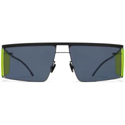 Mykita - HL001 - Mykita & Helmut Lang - Black Yellow Dark Grey - Metal Collection - Sunglasses - Mykita Eyewear - Avvenice