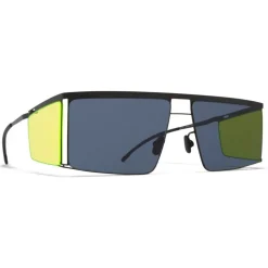 Mykita - HL001 - Mykita & Helmut Lang - Black Yellow Dark Grey - Metal Collection - Sunglasses - Mykita Eyewear - Avvenice