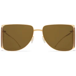 Mykita - HL002 - Mykita & Helmut Lang - Gold Yellow Brown - Metal Collection - Sunglasses - Mykita Eyewear - Avvenice