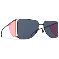 Mykita - HL002 - Mykita & Helmut Lang - Black Pink Dark Grey - Metal Collection - Sunglasses - Mykita Eyewear - Avvenice
