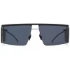 Mykita - HL001 - Mykita & Helmut Lang - Black Dark Grey - Metal Collection - Sunglasses - Mykita Eyewear - Avvenice