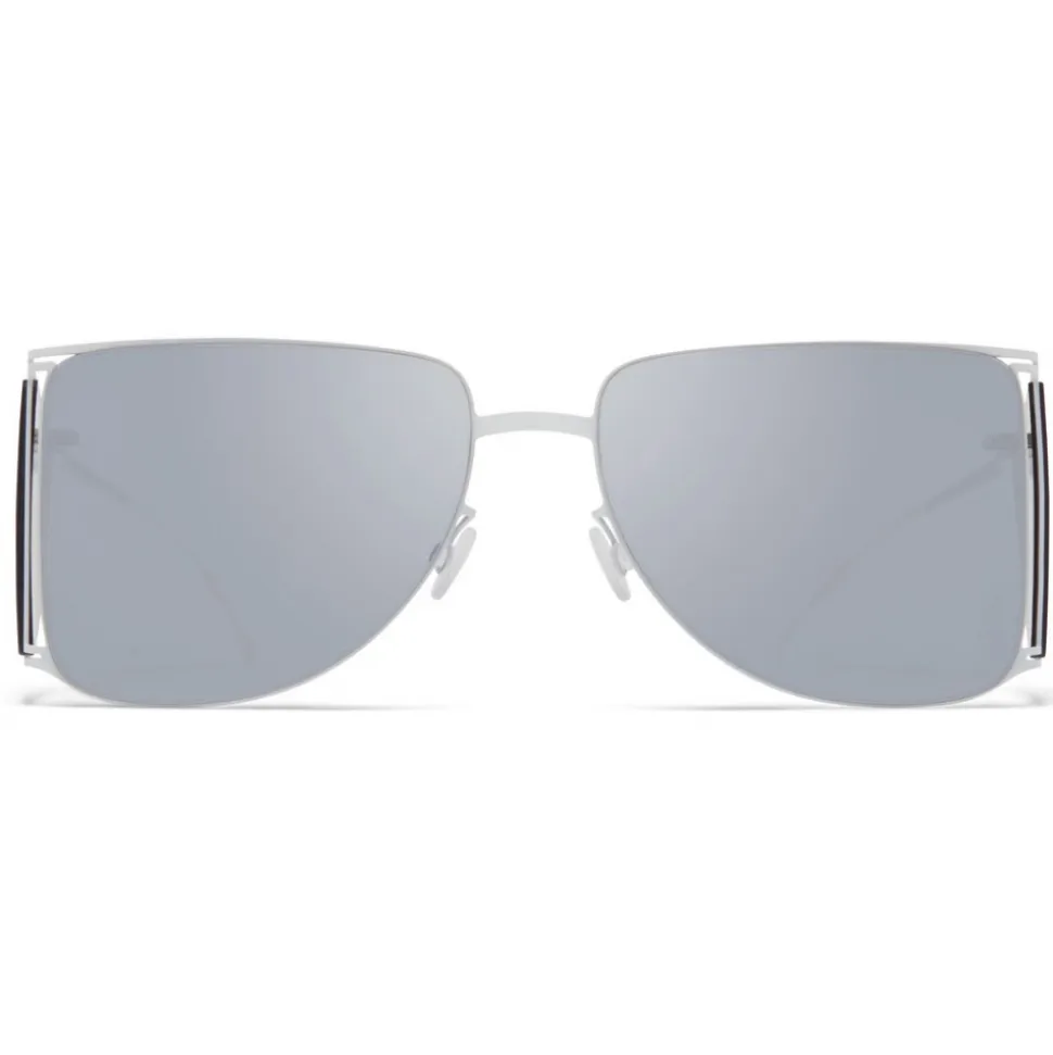 Mykita - HL002 - Mykita & Helmut Lang - White Silver - Metal Collection - Sunglasses - Mykita Eyewear - Avvenice