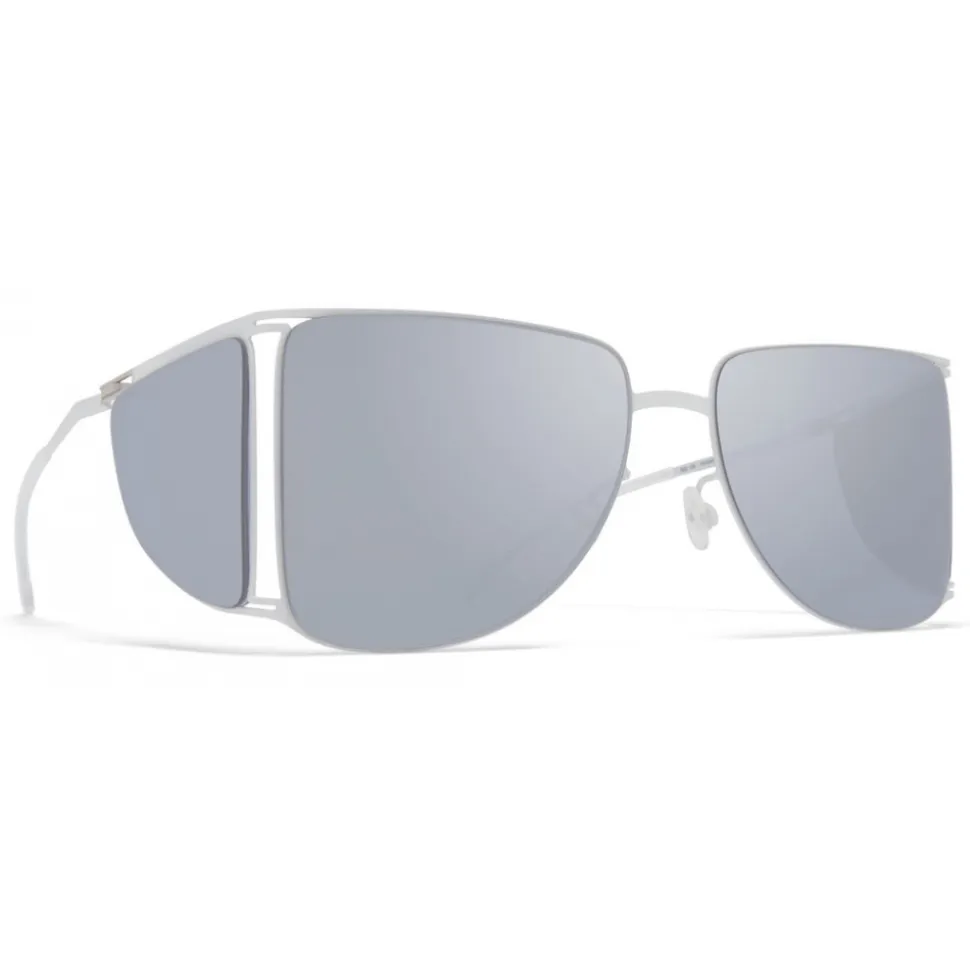 Mykita - HL002 - Mykita & Helmut Lang - White Silver - Metal Collection - Sunglasses - Mykita Eyewear - Avvenice