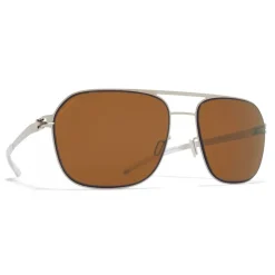 Mykita - Ian - NO1 - Silver Amber Brown - Metal Collection - Sunglasses - Mykita Eyewear - Avvenice
