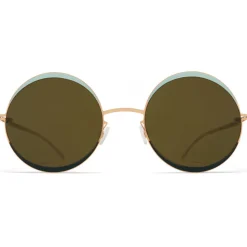 Mykita - Iris - Decades - Champagne Gold Green - Metal Collection - Sunglasses - Mykita Eyewear - Avvenice