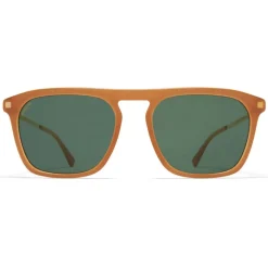 Mykita - Kallio - Lite - Dark Brown Gold Green - Acetate Collection - Sunglasses - Mykita Eyewear - Avvenice