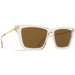 Mykita - Kiska - Lite - Champagne Gold Brown - Acetate Collection - Sunglasses - Mykita Eyewear - Avvenice